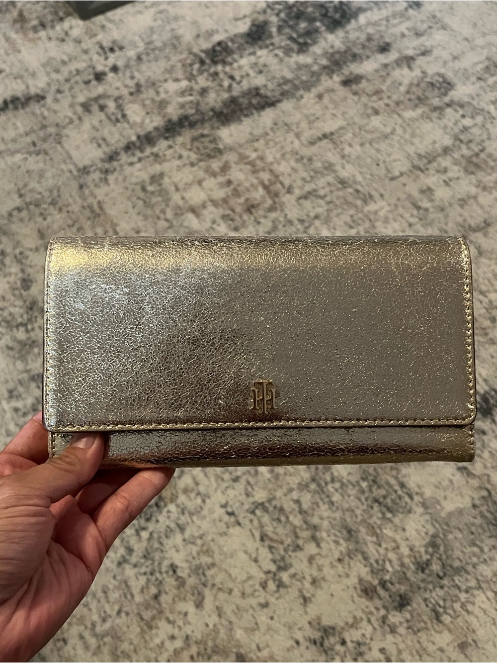 Tommy Hilfiger Metallic Gold Fold Wallet